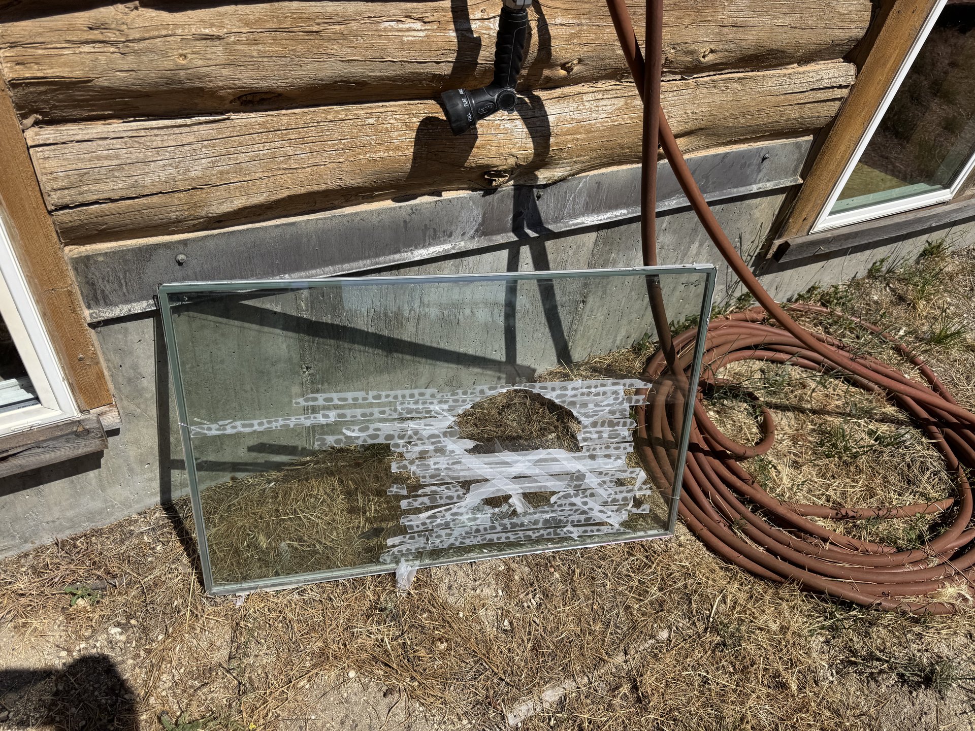 Broken insulated glass unit