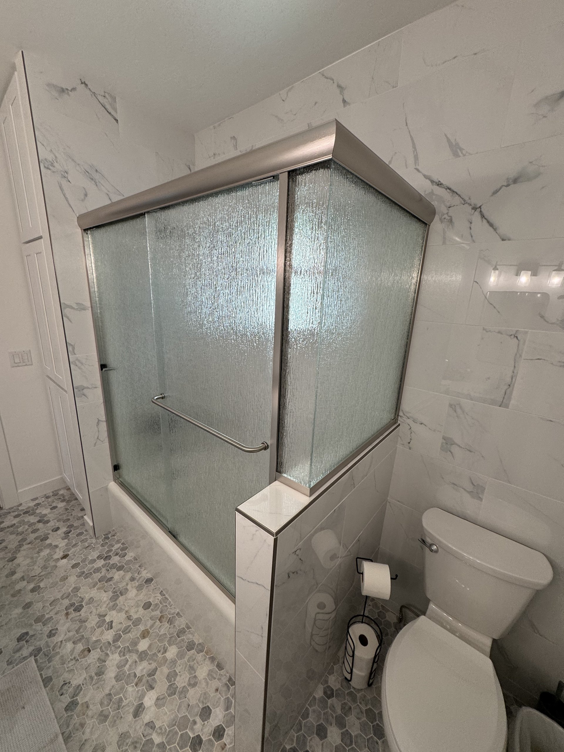 Custom shower enclosure detail