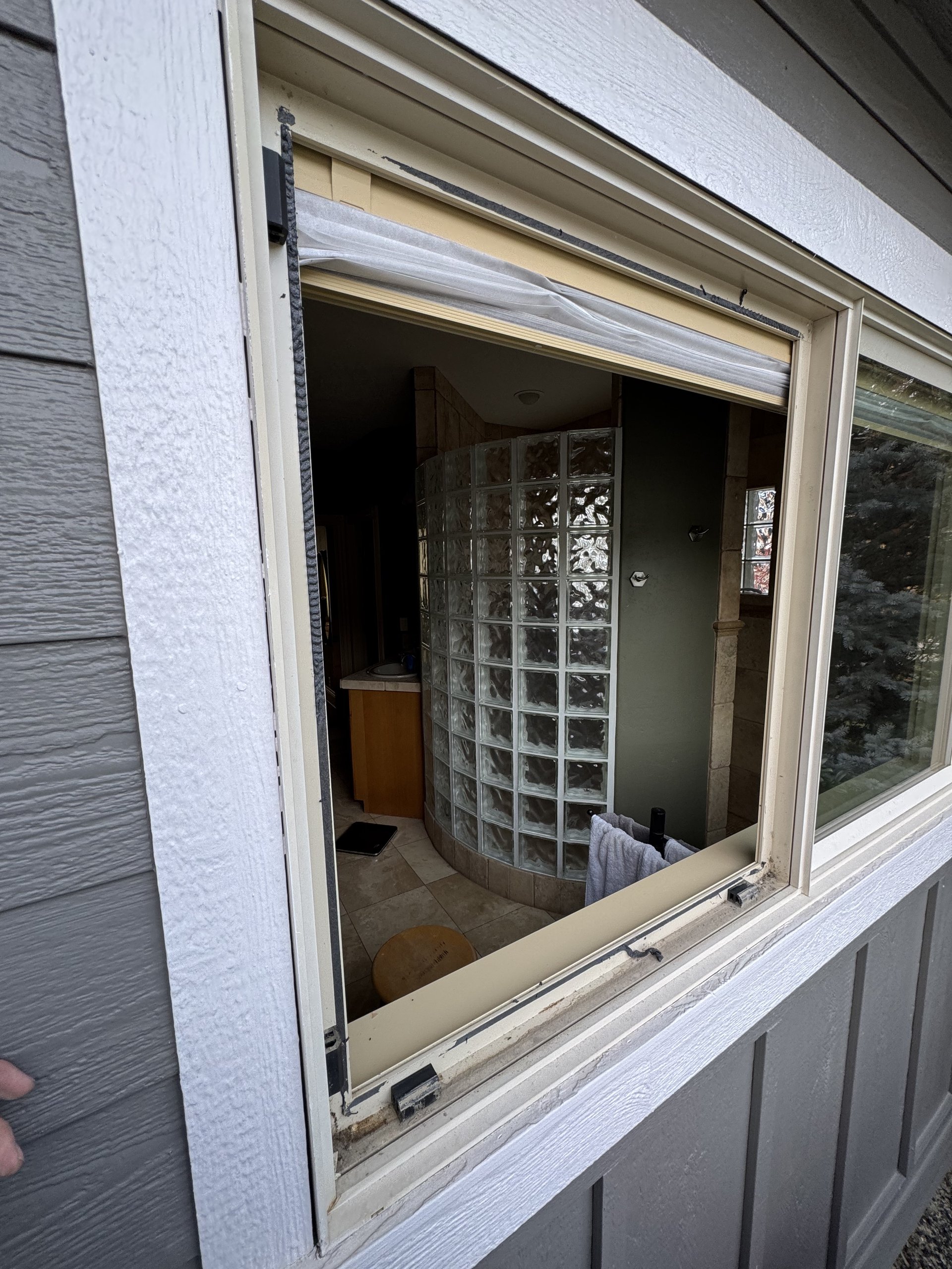 Completed glass replacement