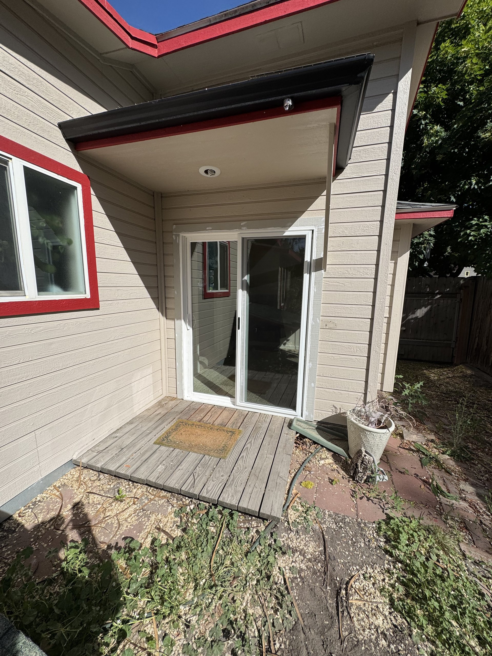 Man door to sliding door conversion